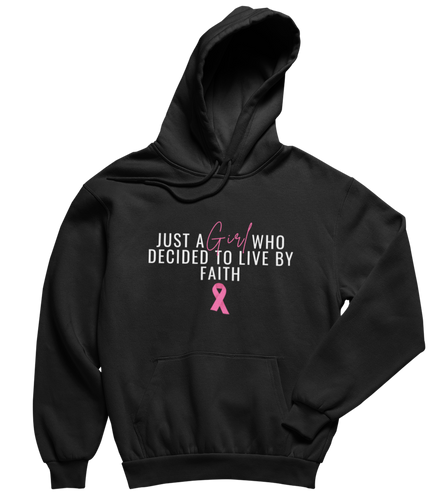 Just A Girl Living By Faith Hoodie - Black - BC Edition - Faith On Purpose Small