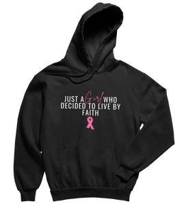 Just A Girl Living By Faith Hoodie - Black - BC Edition - Faith On Purpose Small