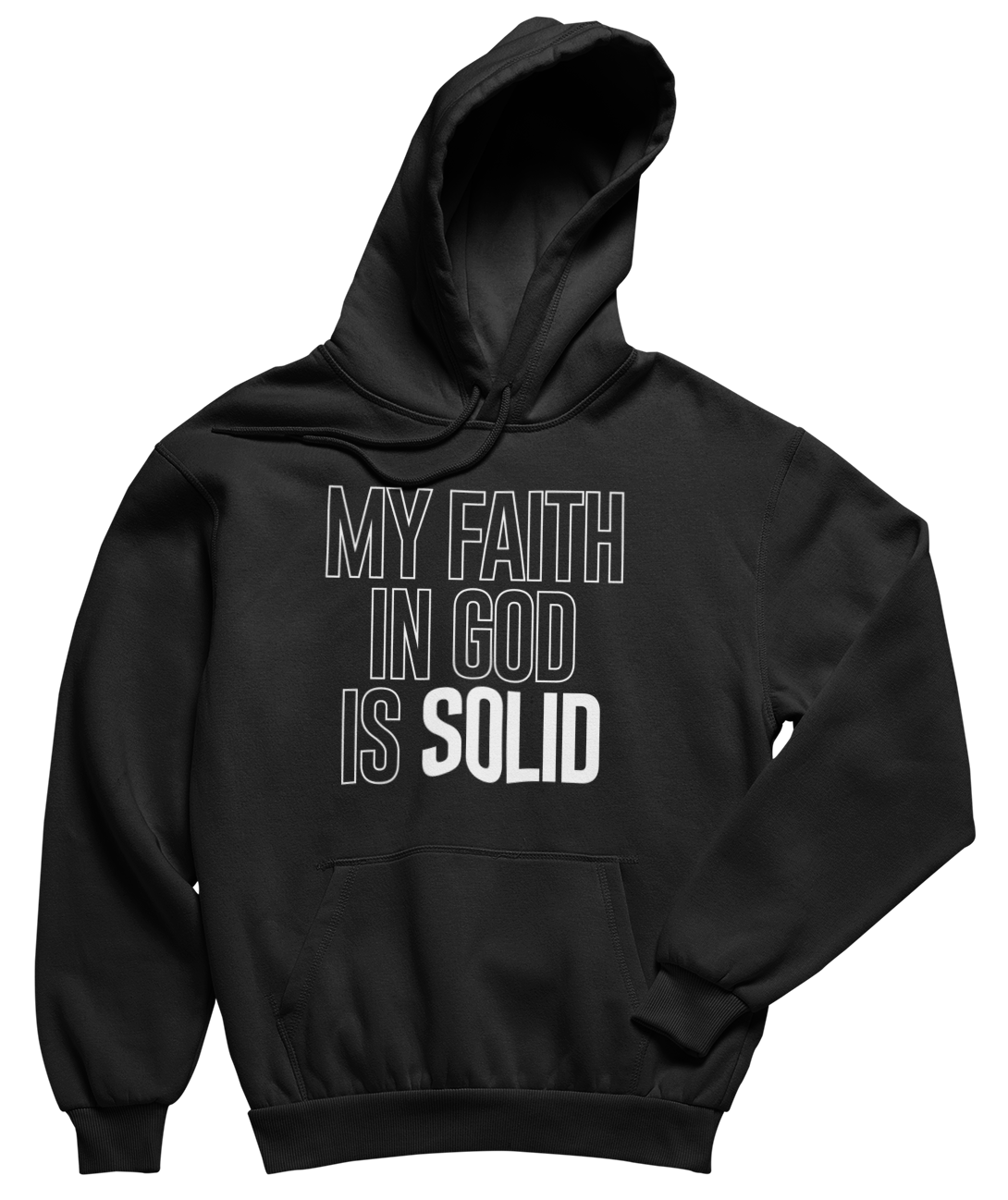 My Faith Is Solid Hoodie - Unisex - Black - Faith On Purpose Small