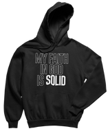 My Faith Is Solid Hoodie - Unisex - Black - Faith On Purpose Small