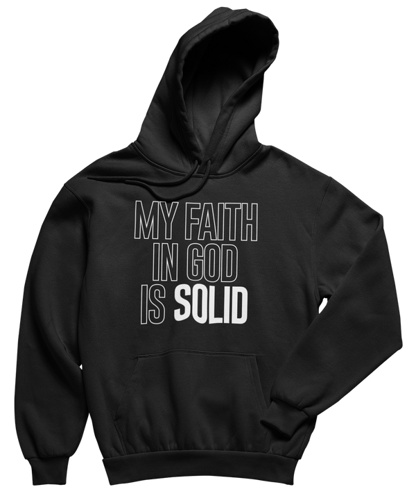 My Faith Is Solid Hoodie - Unisex - Black - Faith On Purpose Small