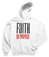 Faith On Purpose Signature Unisex Hoodie - White - Faith On Purpose Small