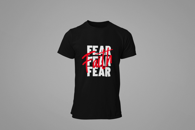 Faith Over Fear T-Shirt - Men's/Unisex - Black - Faith On Purpose
