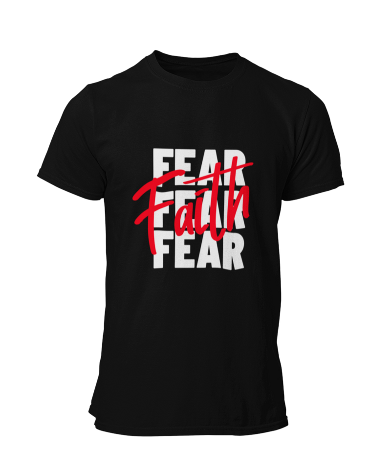 Faith Over Fear T-Shirt - Men's/Unisex - Black - Faith On Purpose Small